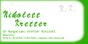nikolett kretter business card